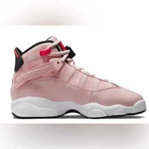 Air Jordan 6 rings Power/Blush pink and white